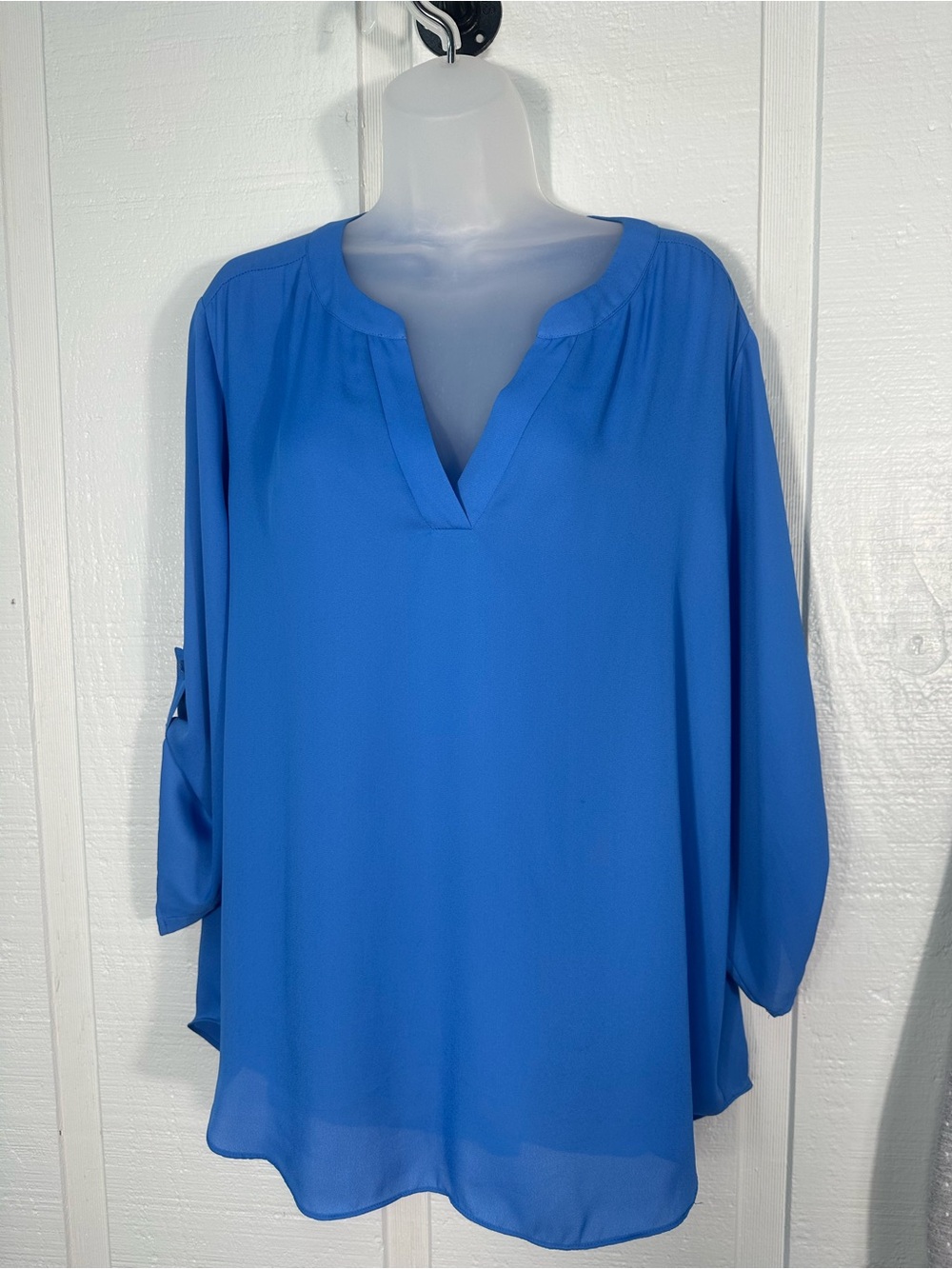Chaus Women’s Blue Long Sleeve Top Size XL EUC - Picture 3 of 8